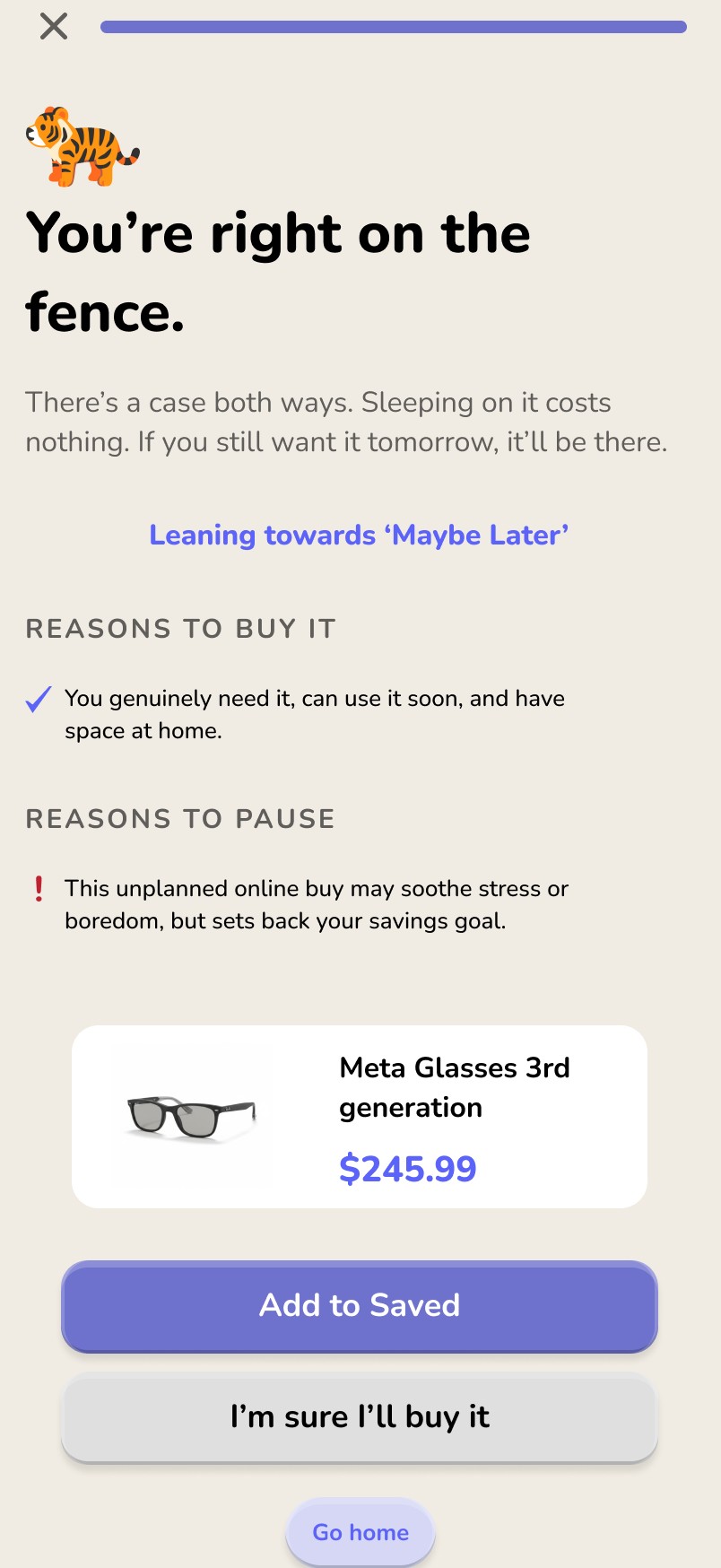 Condensed check-in results with one reason to buy and one to pause